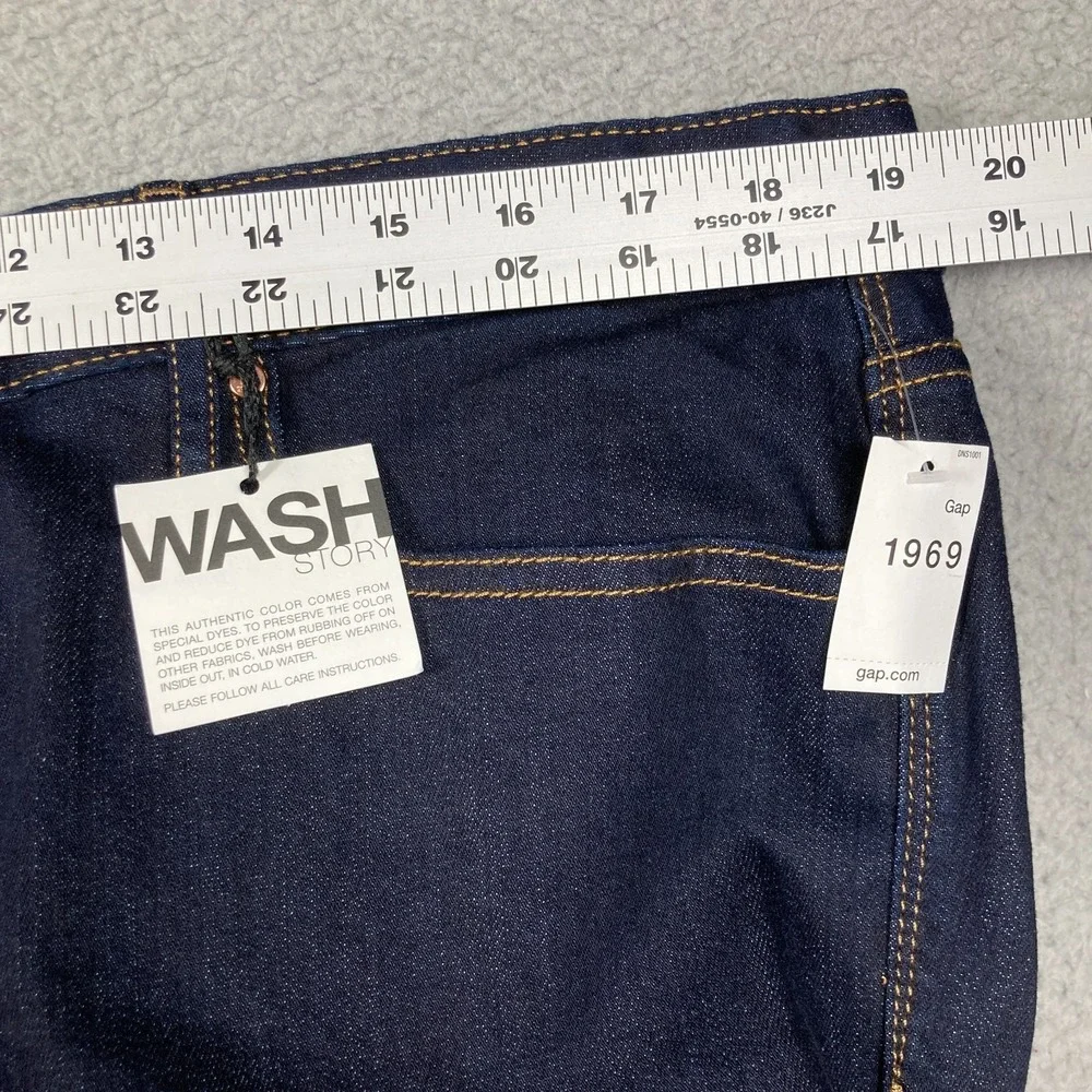 Gap 1969 Jeans Women's 34r (39x30) Dark Wash Blue Tapered‎ Always Skinny NEW